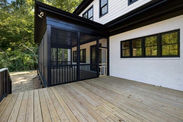 Exterior deck and screened porch construction in Athens, GA by Encompass Contracting